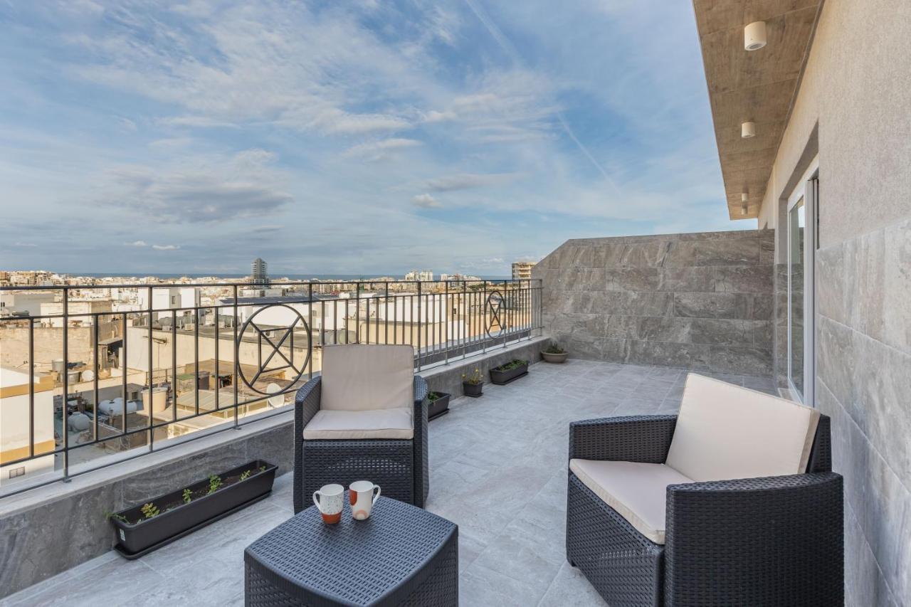 Terrace View- A Charming Two Bedrooms Penthouse Ac-Wifi Msida Eksteriør bilde